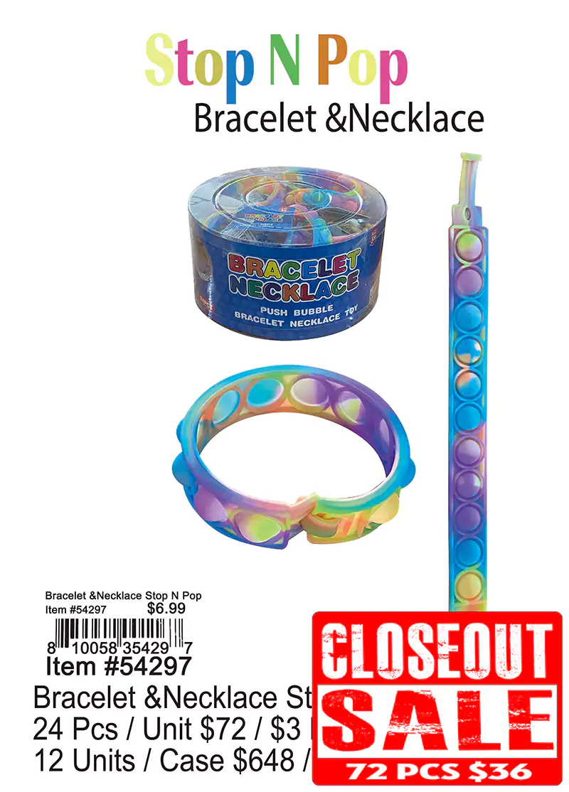 Bracelets and Necklace Stop N Pop Closeout